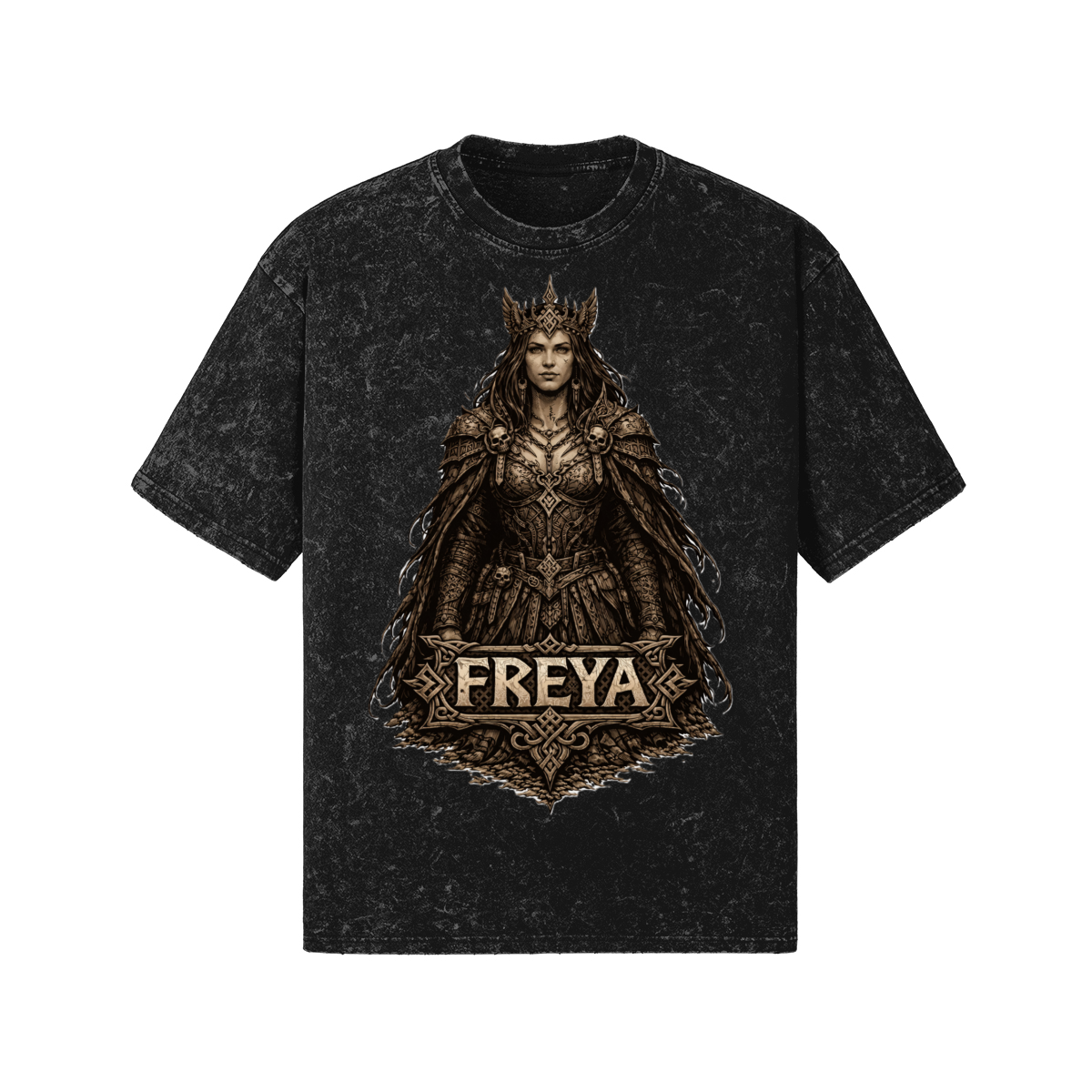 Gothic Nordic Cotton Black T-shirt