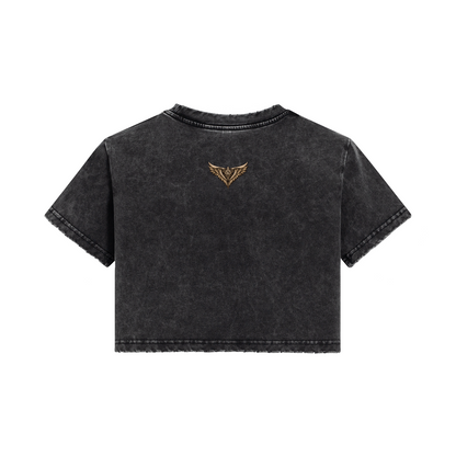 Nordic Gothic Women Cotton Crop Top 