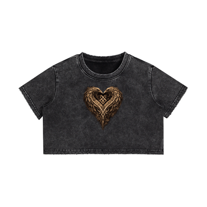 Viking Gothic Women Cotton Crop Top