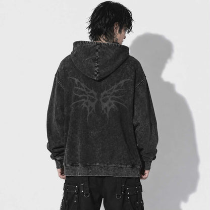 Gotycka Bluza Oversize 440 GSM | Fallen Cathedral Full-Zip Hoodie
