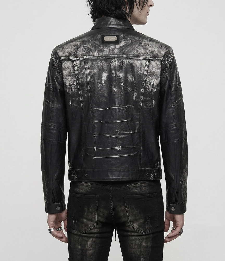 Punkowa Kurtka Motocyklowa Unisex | Ash Requiem | Punkgoth Streetwear