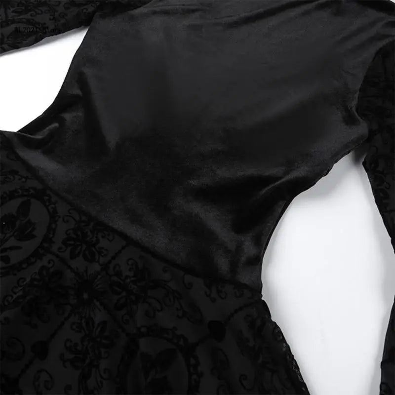 Gotycka Sukienka Mini Black Veil Makabre Dance | Victorian Gothic