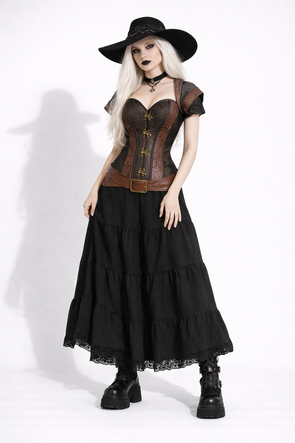 Gorset Gotycki Shadow Rogue Armor – Dark Fantasy Style | Pancerz na Talię Black Assassin
