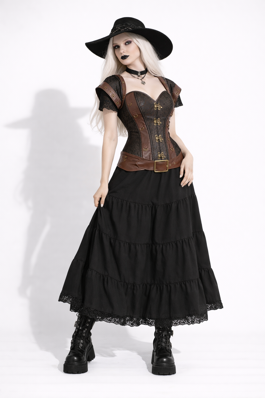 Gorset Gotycki Shadow Rogue Armor – Dark Fantasy Style | Pancerz na Talię Black Assassin