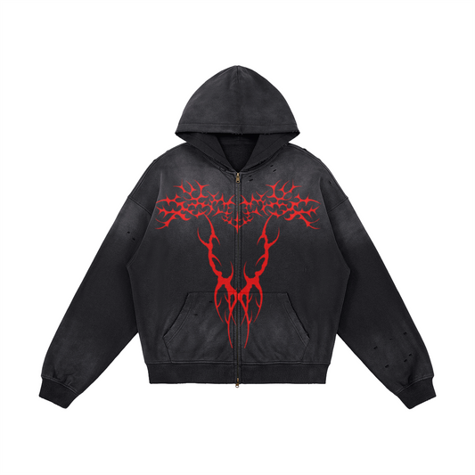 Y2K Altgothic Hoodie zip