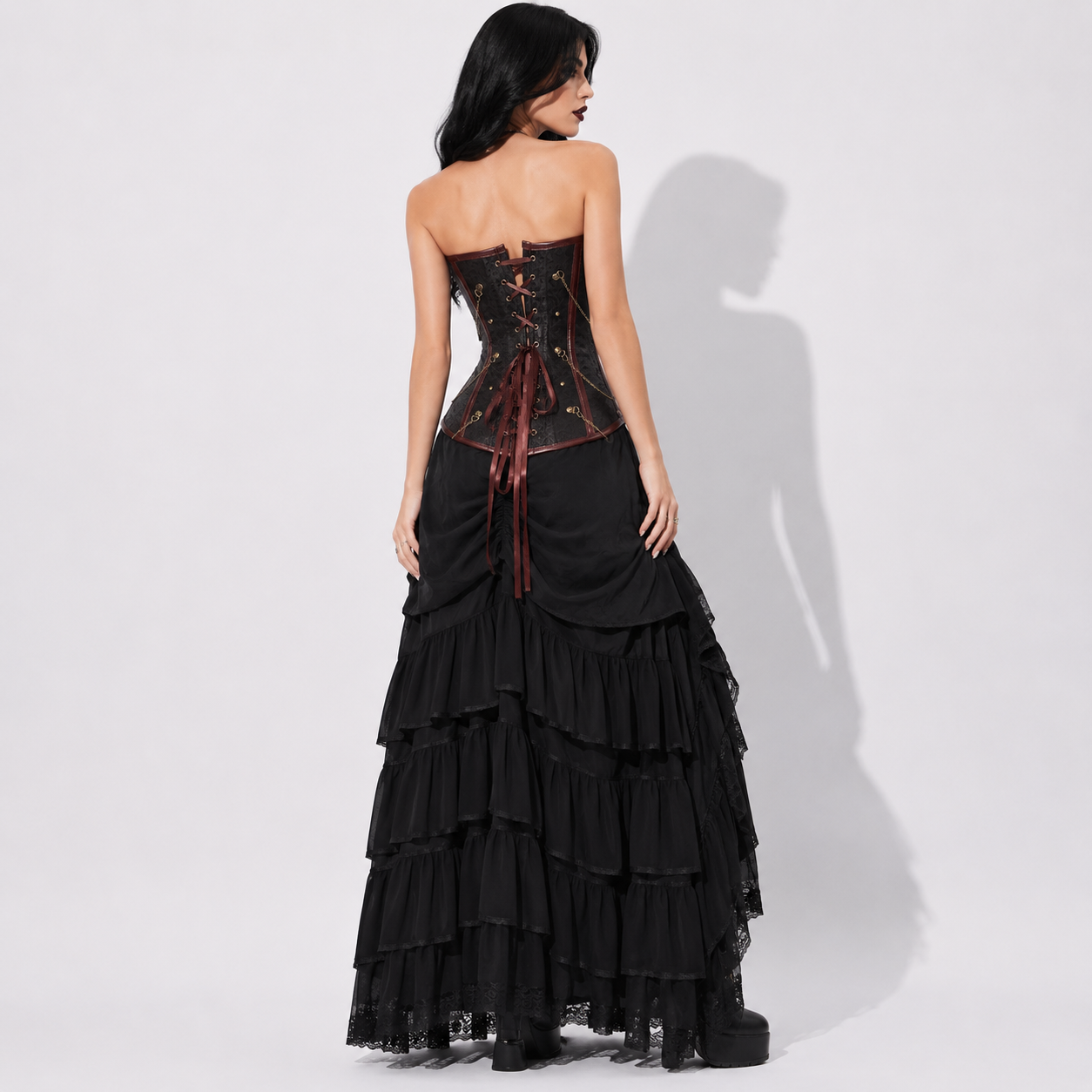 Gorset Gotycki Wiktoriański Dark Tower Princess – Steampunk Gothic Corset w Stylu Dark Romance