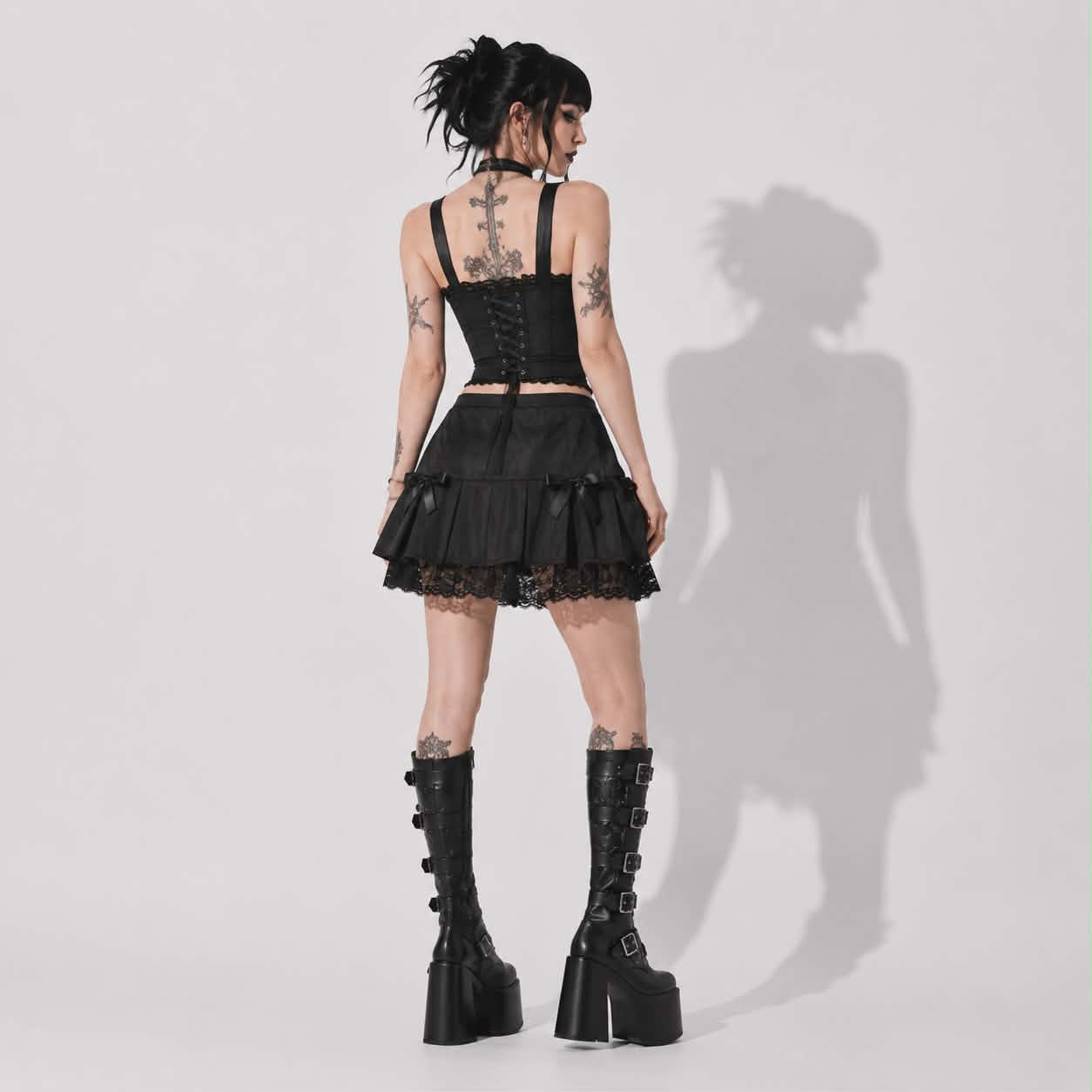 Midnight Lace Gothic Skirt | Romantic Darkwear Mini