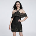 Sukienka Mini Whimsygoth Off-Shoulder | Wiccan Moon Garden