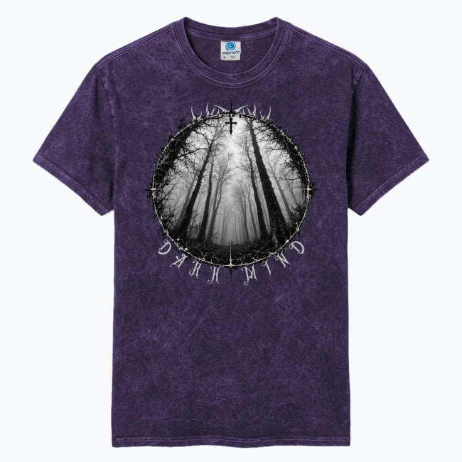 Gotycka Koszulka Unisex Washed – DARK MIND NIGHT FOREST | 100% Bawełna