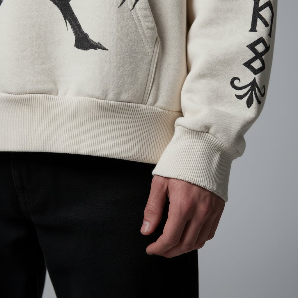 Beżowa Bluza Slavic-Goth Leshy Master Dark Forest