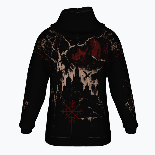 Gotycka Bluza Słowiańska Oversize | Pani Mrocznego Lasu | Slavic Gothic Premium Full Print 280 GSM