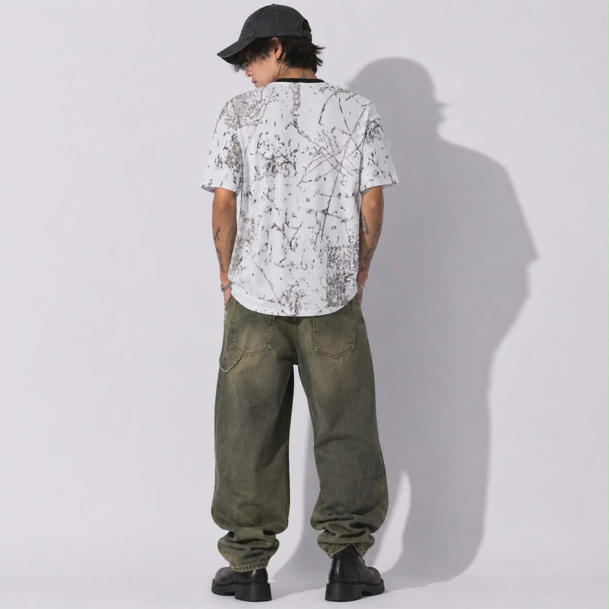 Koszulka Grunge Reaper Skull | Oversize Gothic Streetwear T-Shirt