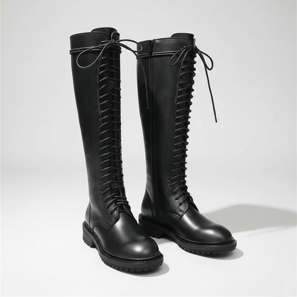 Wysokie Damskie Buty Metalowe Hells Knight Boots