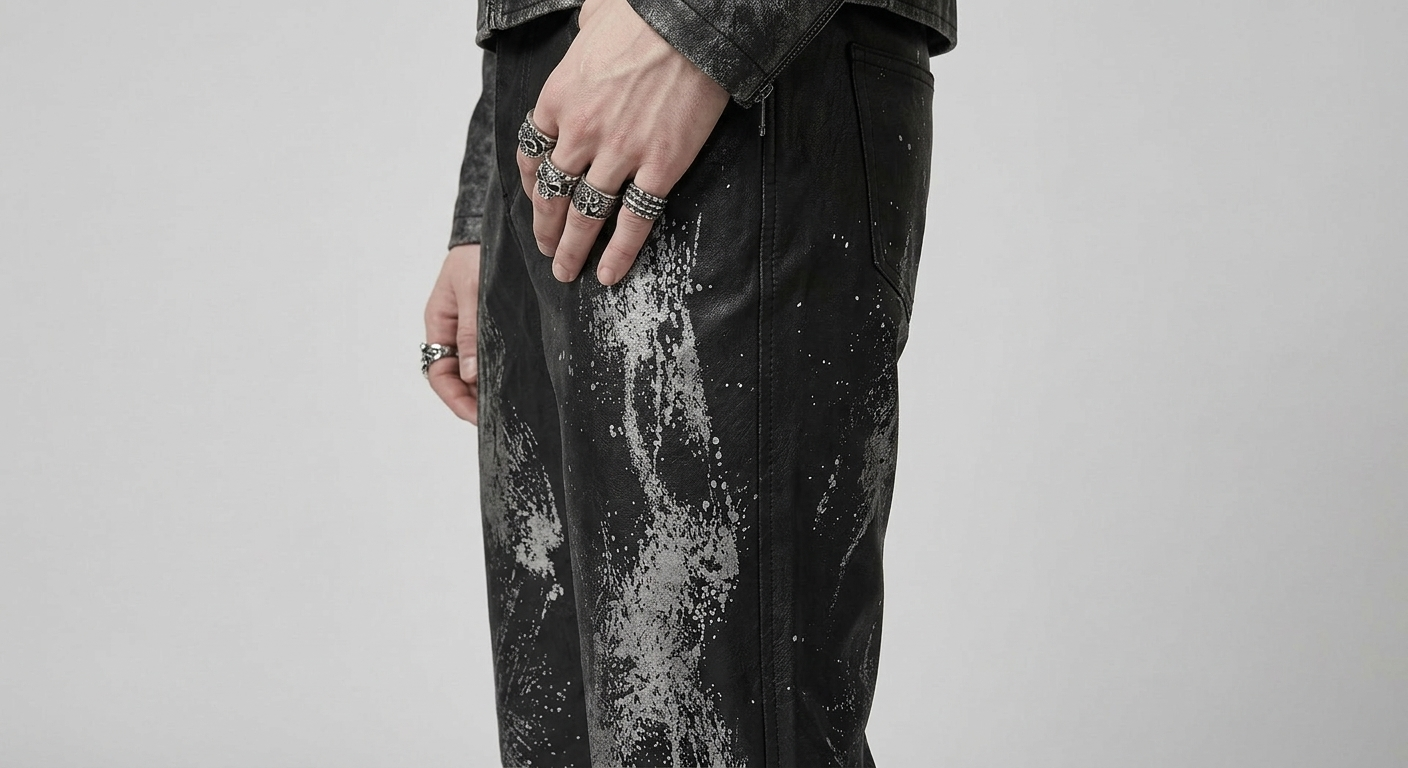 Punkowe Spodnie Baggy Unisex | Ash Requiem | Punkgoth Streetwear