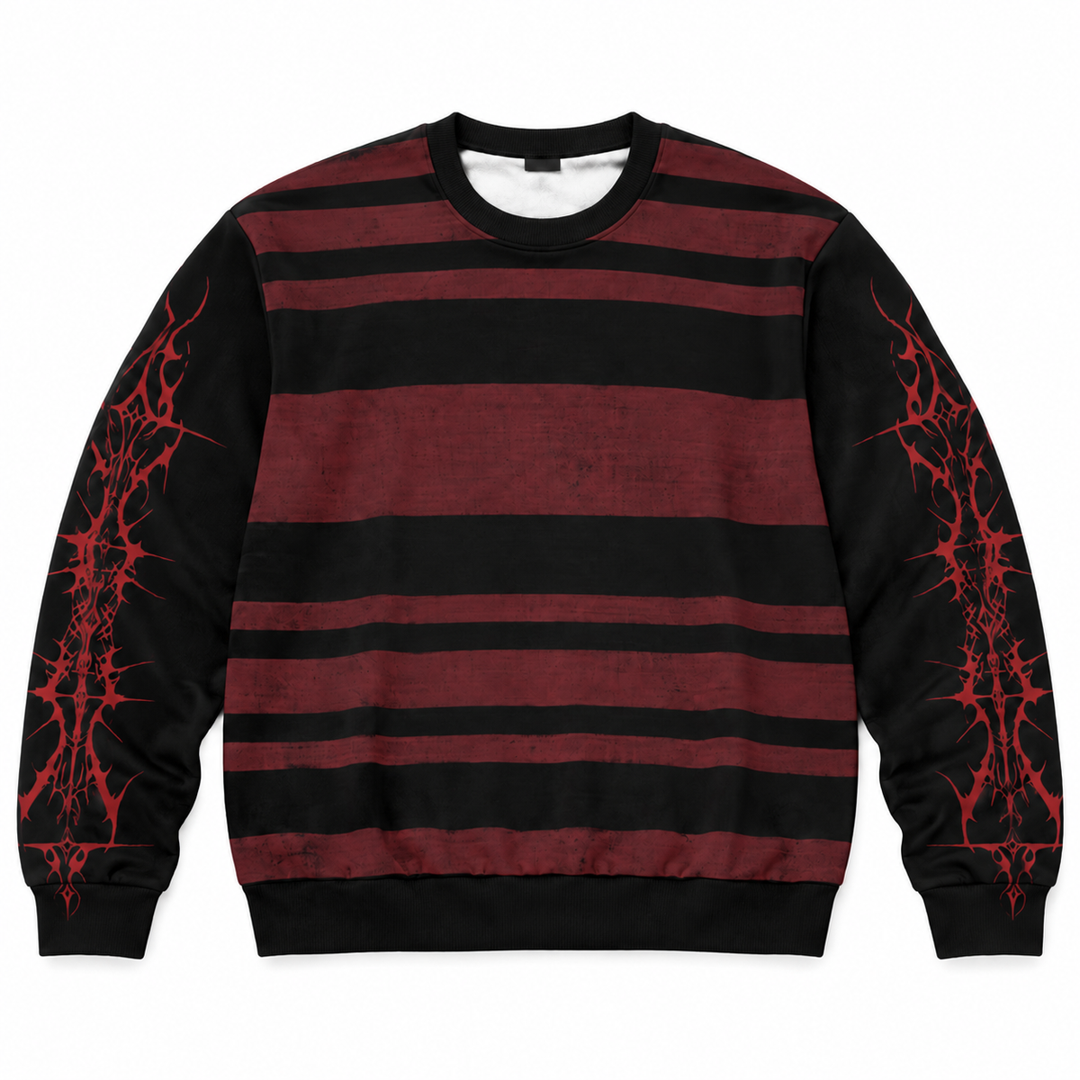 Bluza Gotycka Grunge w Pasy | Evil Stripes | 100% Bawełna 310 GSM