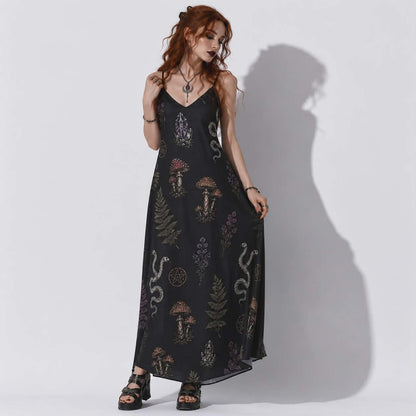 Sukienka Witchwood Ritual | Gothic Witchcore Maxi Dress
